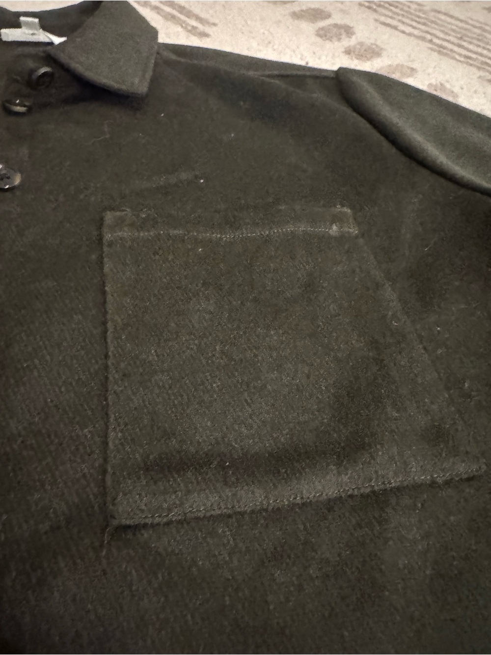 Dark Olive Button-Up Shacket - Picture 3 of 4